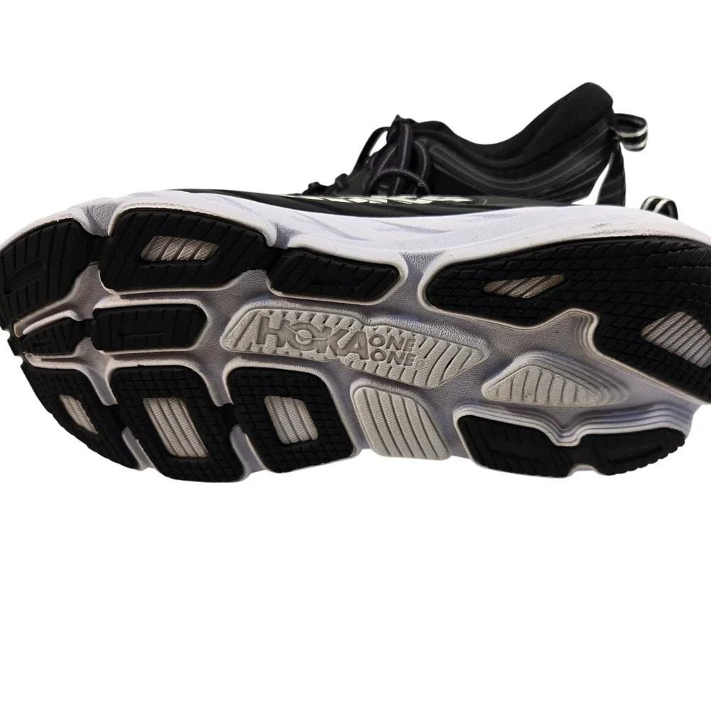 Hoka One One Bondi 7 Black White Running Shoes Womens 9 1110519 BBLC Sneaker - Picture 9 of 11